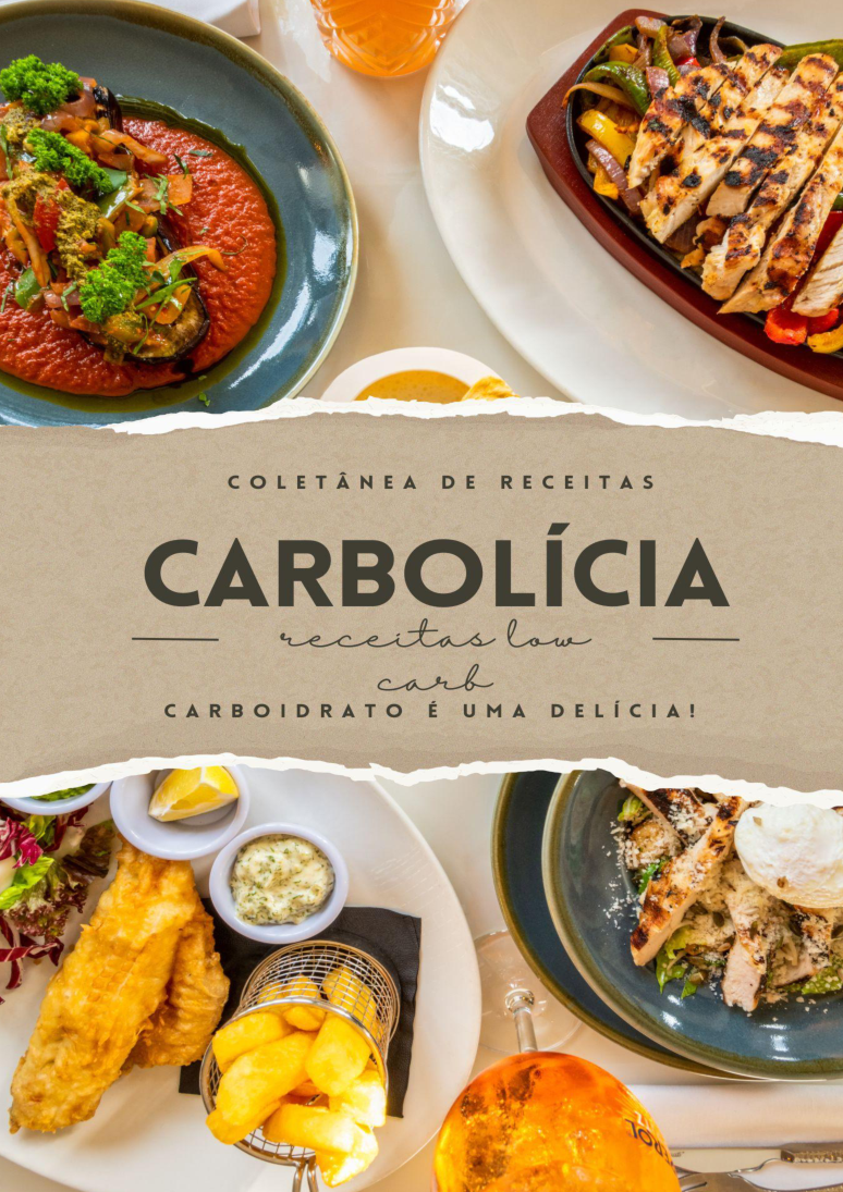 Capa original do livro Carbolícia, receitas low carb